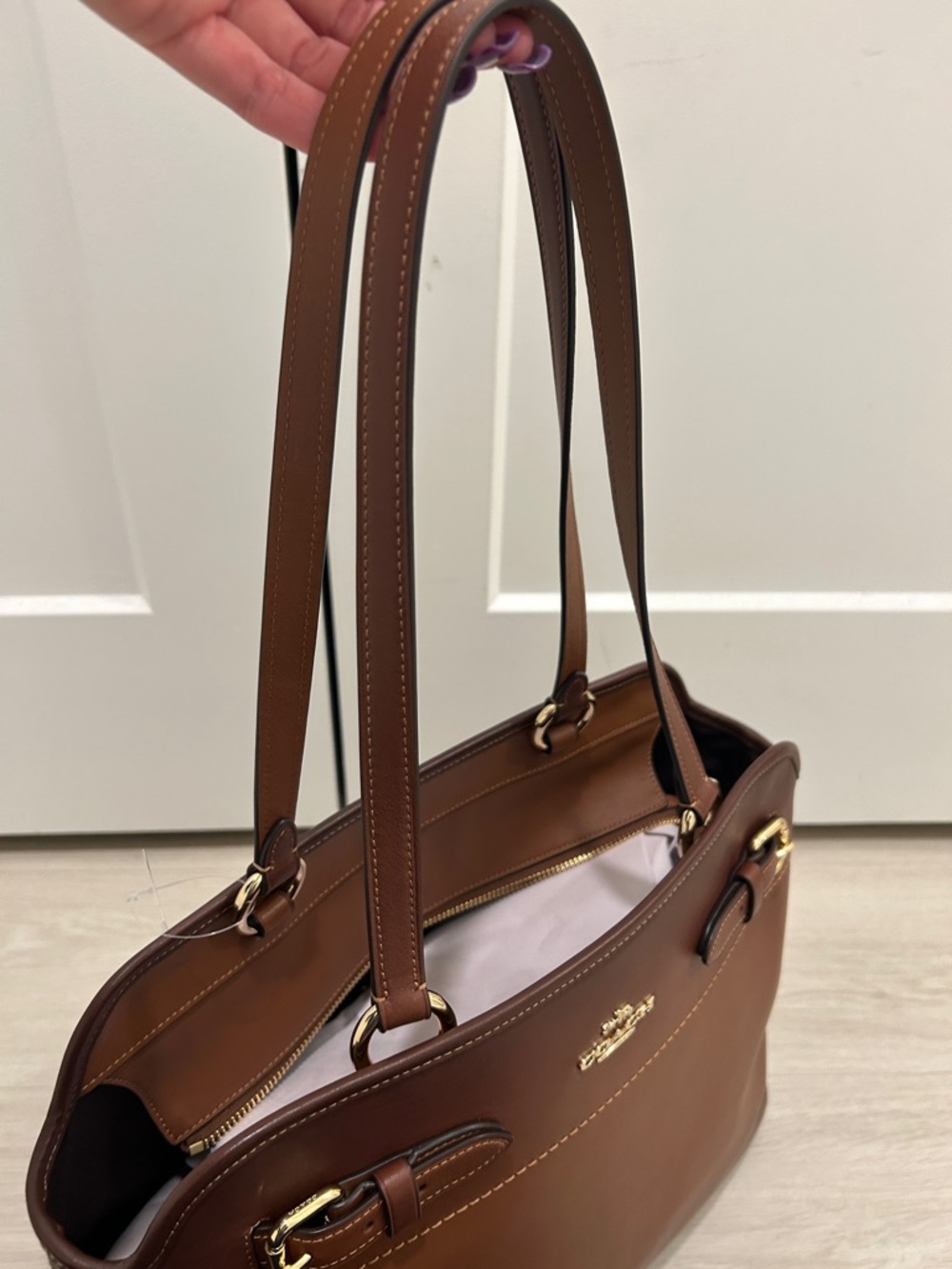 Coach (NWT) Easton Tote Bag in Redwood - Picture 11 of 16